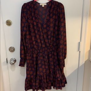 MICHAEL Michael Kors blue & red dress
